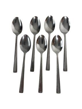 7 Vintage Watertown Stainless Steel Flatware Teaspoons Set Made in Japan 6.5"